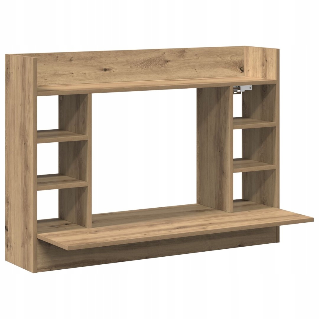 Biurko ścienne czarna dębowa 105x48x75 cm – Idealne rozwiązanie do Twojego biura