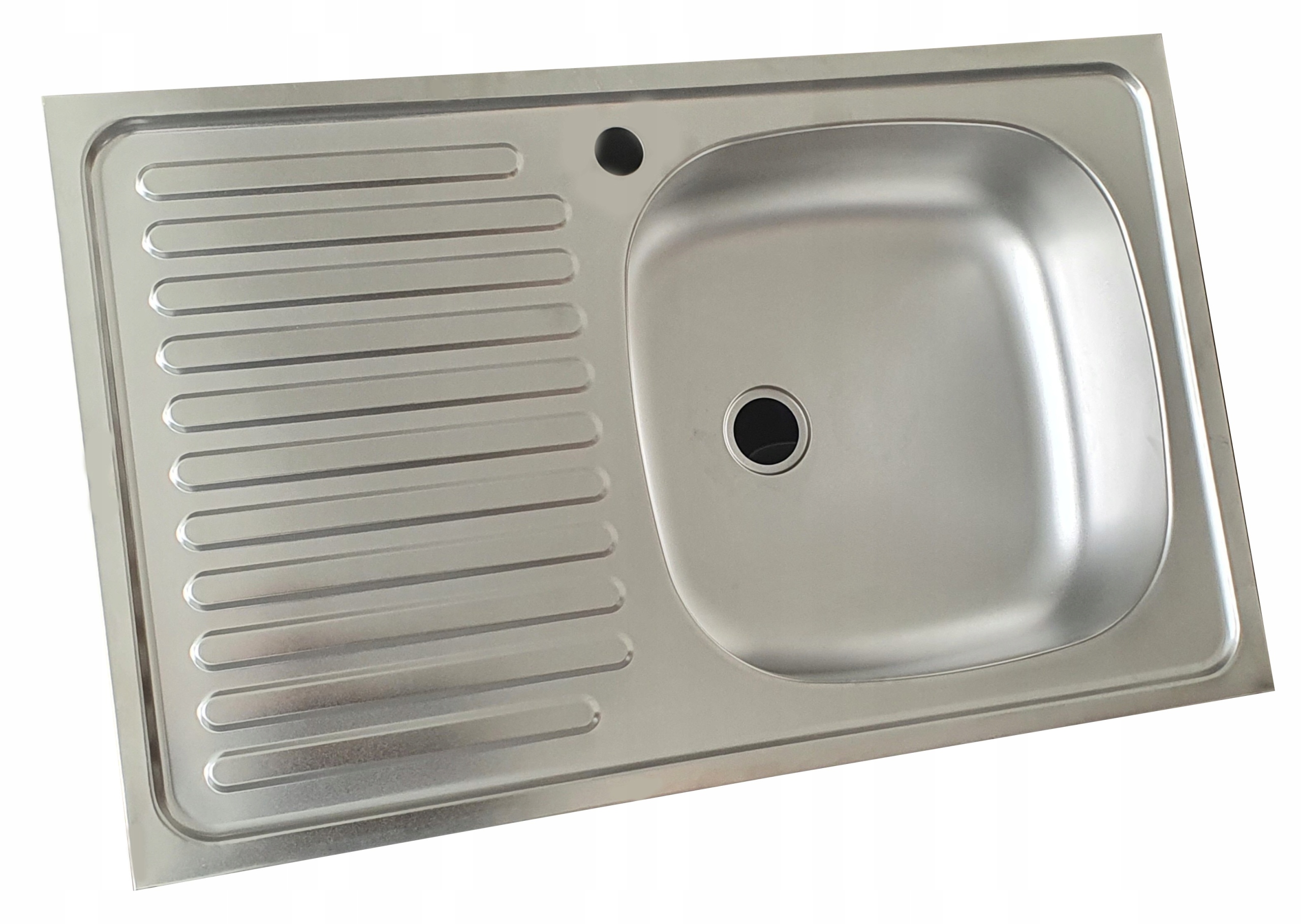 Zestaw Zlewozmywak Stalowy 80x50 Nakładany z Otworem Bateria Obrotowa Syfon – Idealne rozwiązanie do Twojej kuchni