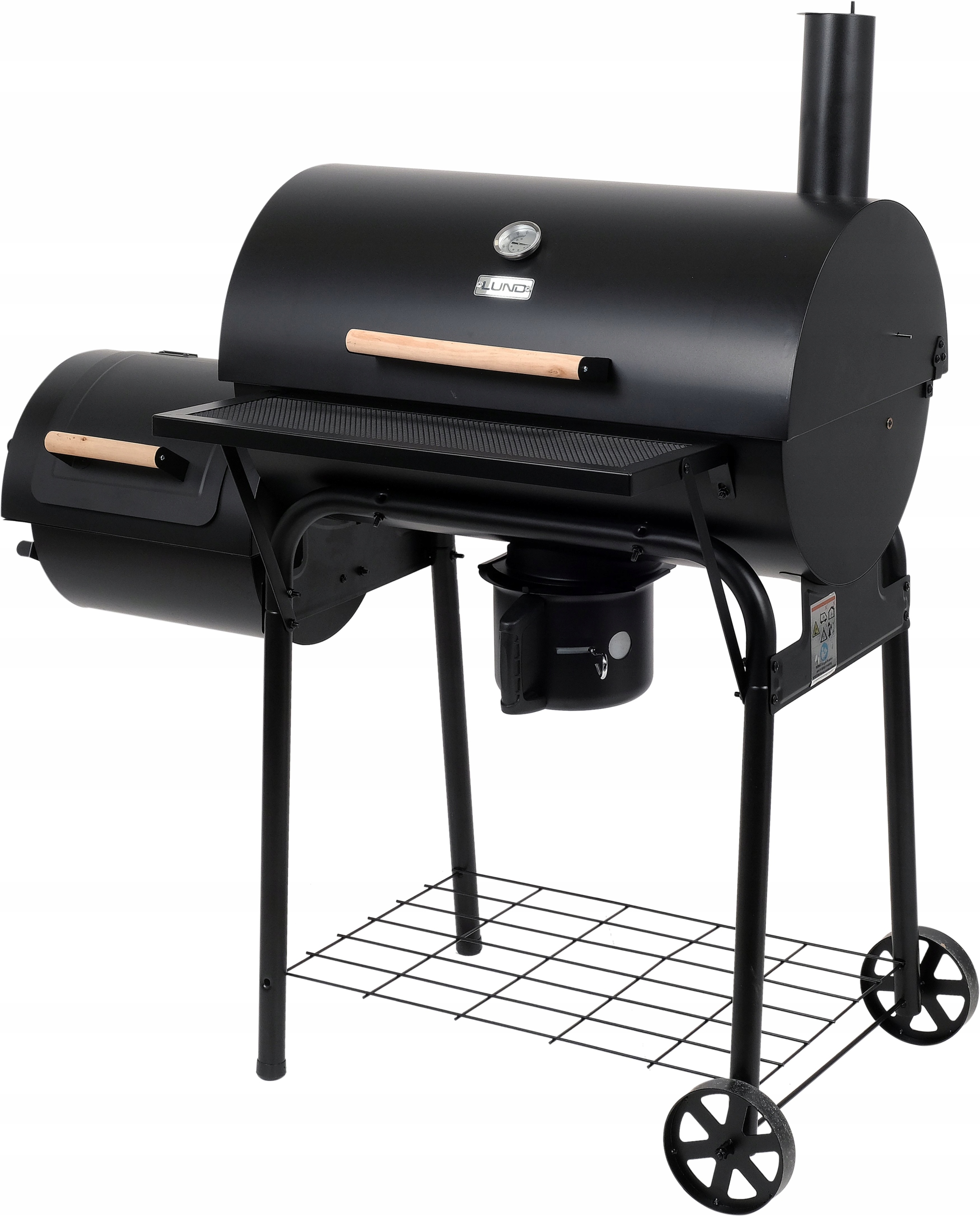 Grill węglowy z wędzarnią LUND XXL – Idealny do grillowania i wędzenia