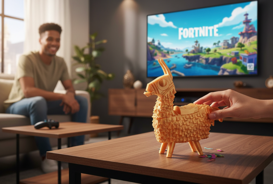 Piniata Lama Battle Royale Fan Art 3D - 24 cm – Unikalna figurka dla miłośników gier