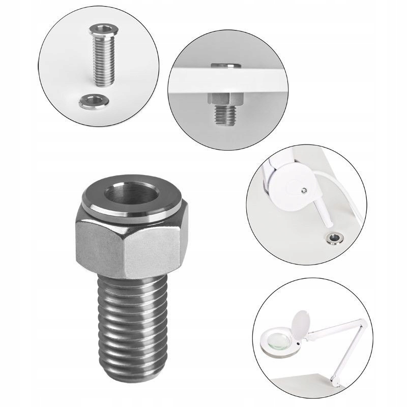 Uchwyt lampy-lupy tube inox – Innowacyjne rozwiązanie dla Twojego biurka