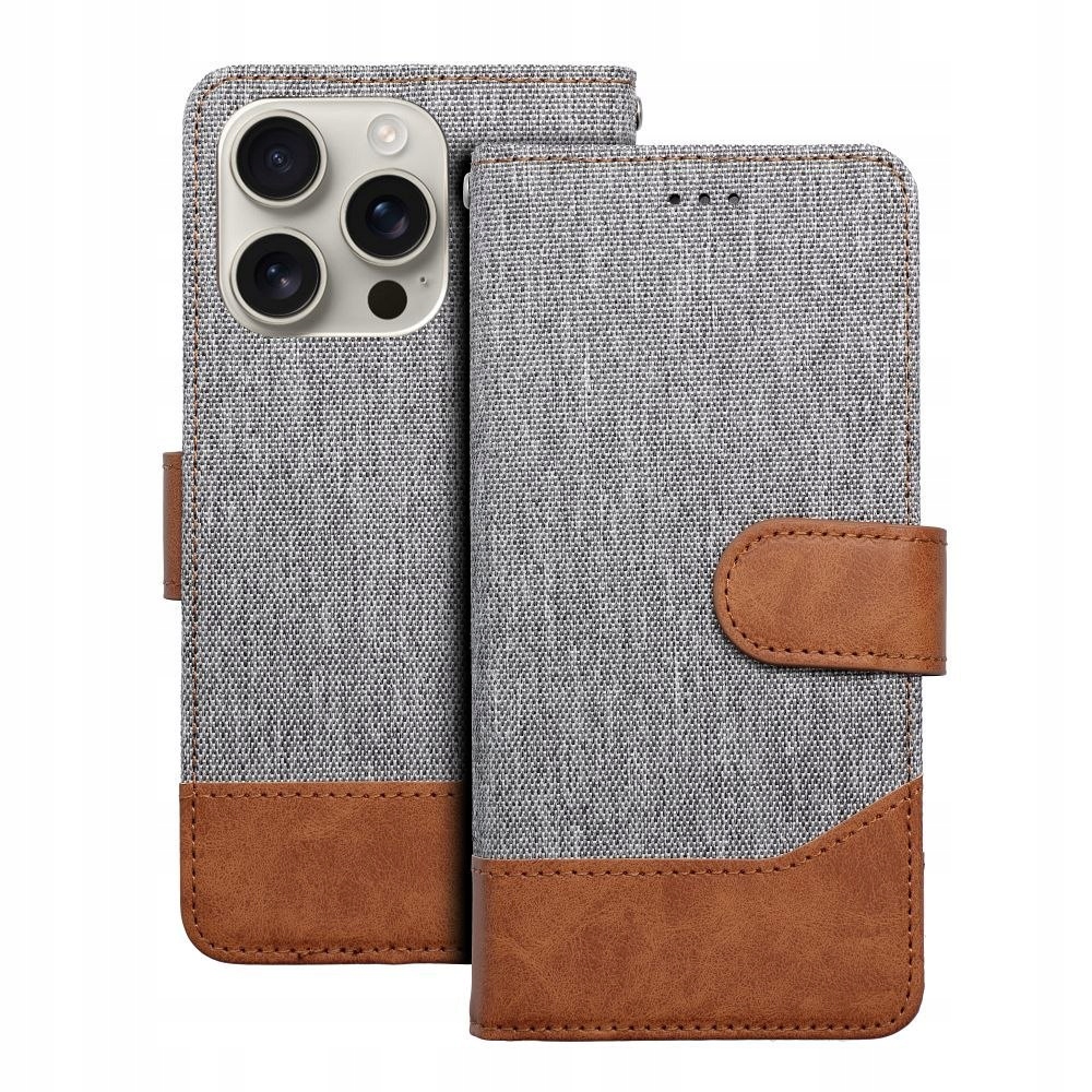 Kabura JEANS Book do SAMSUNG A35 5G szary – Elegancja i funkcjonalność w jednym