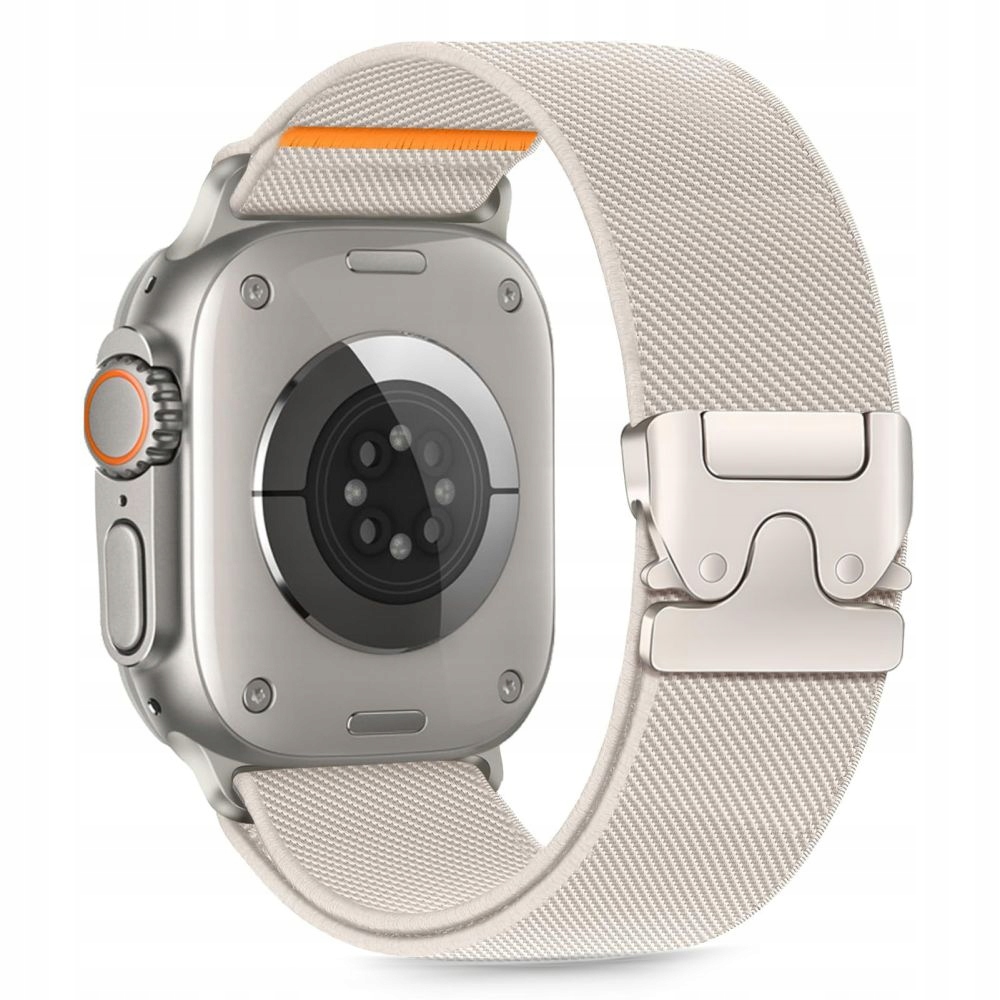 TECH-PROTECT NYLON CLASP APPLE WATCH 6 / 7 / 8 / 9 / 10 / SE / ULTRA 1 / 2 (44 / 45 / 46 / 49 MM) TITANIUM – Stylowy pasek dla Twojego Apple Watch
