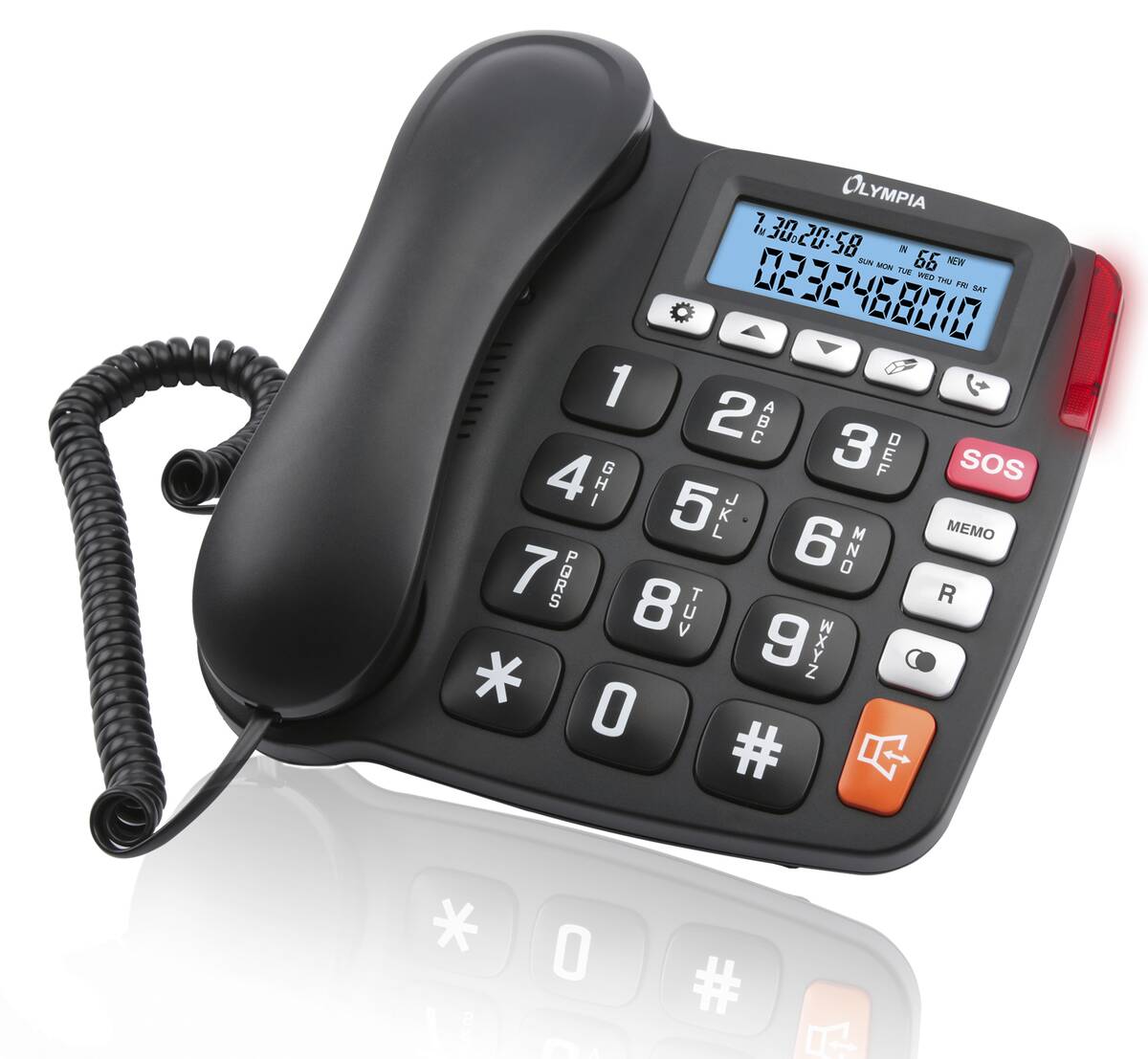 Duży wyświetlacz LCD z podświetleniem i kontrastem