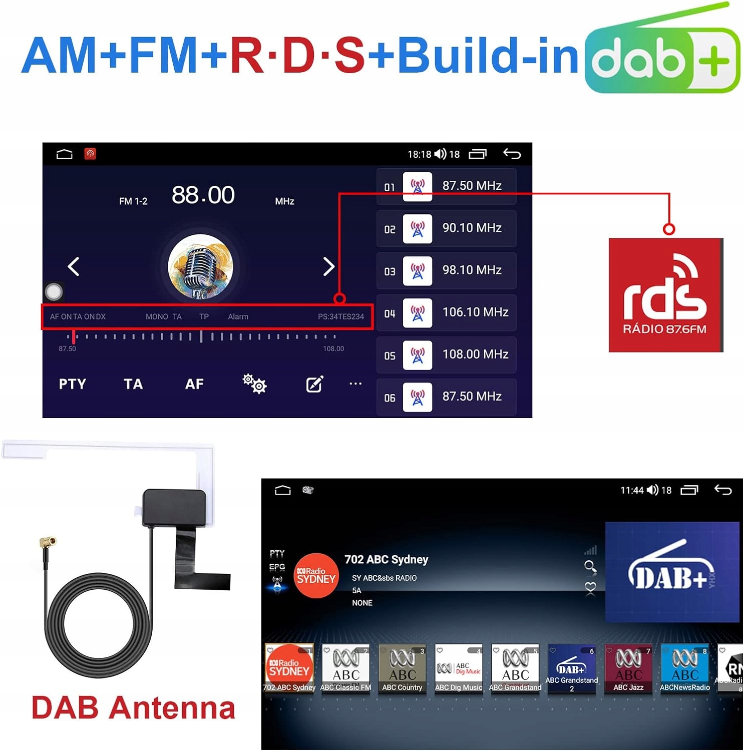 Wbudowany tuner DAB+ i podwójny Bluetooth – Doskonała jakość dźwięku i łączność