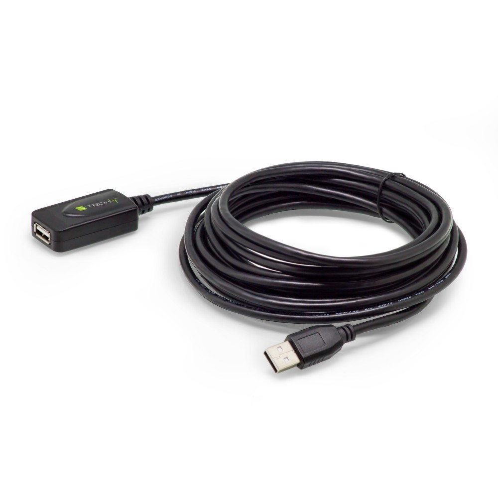 Aktywny Kabel USB Techly IUSB-REP220TY3 – Wydajne przedłużenie sygnału USB