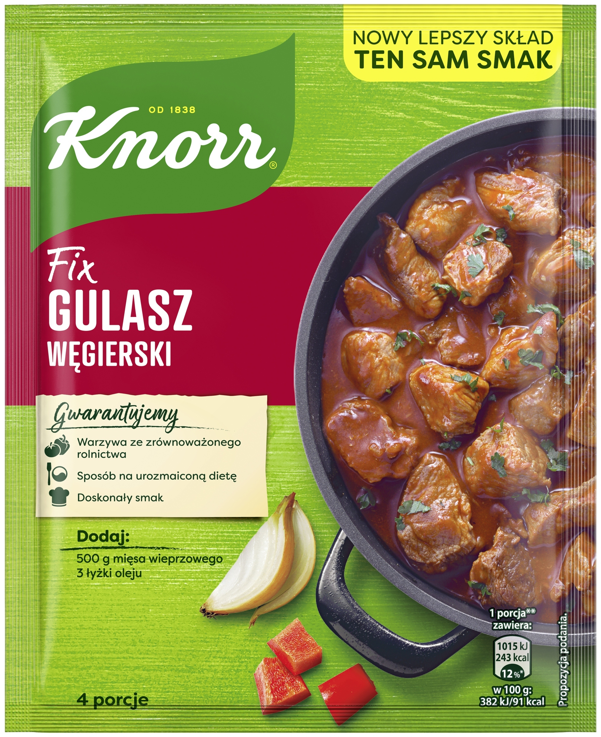 Knorr Fix Gulasz Węgierski 46 g – Doskonały smak w każdej potrawie