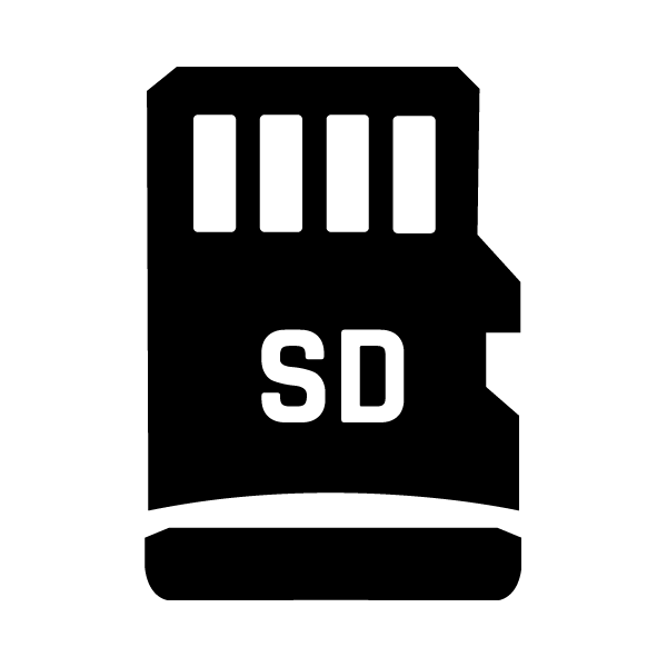 Ikona czarna karta SD