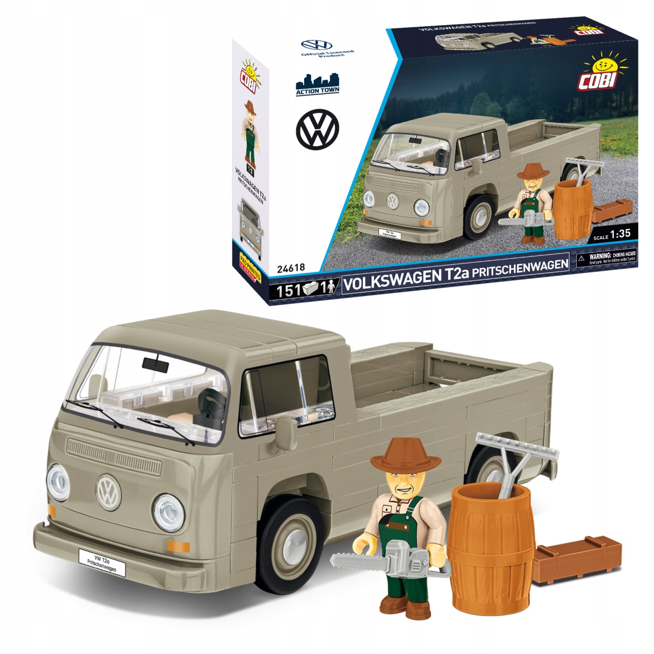 COBI Volkswagen T2A Pritschenwagen 152kl 24618 – Kultowy model do zabawy