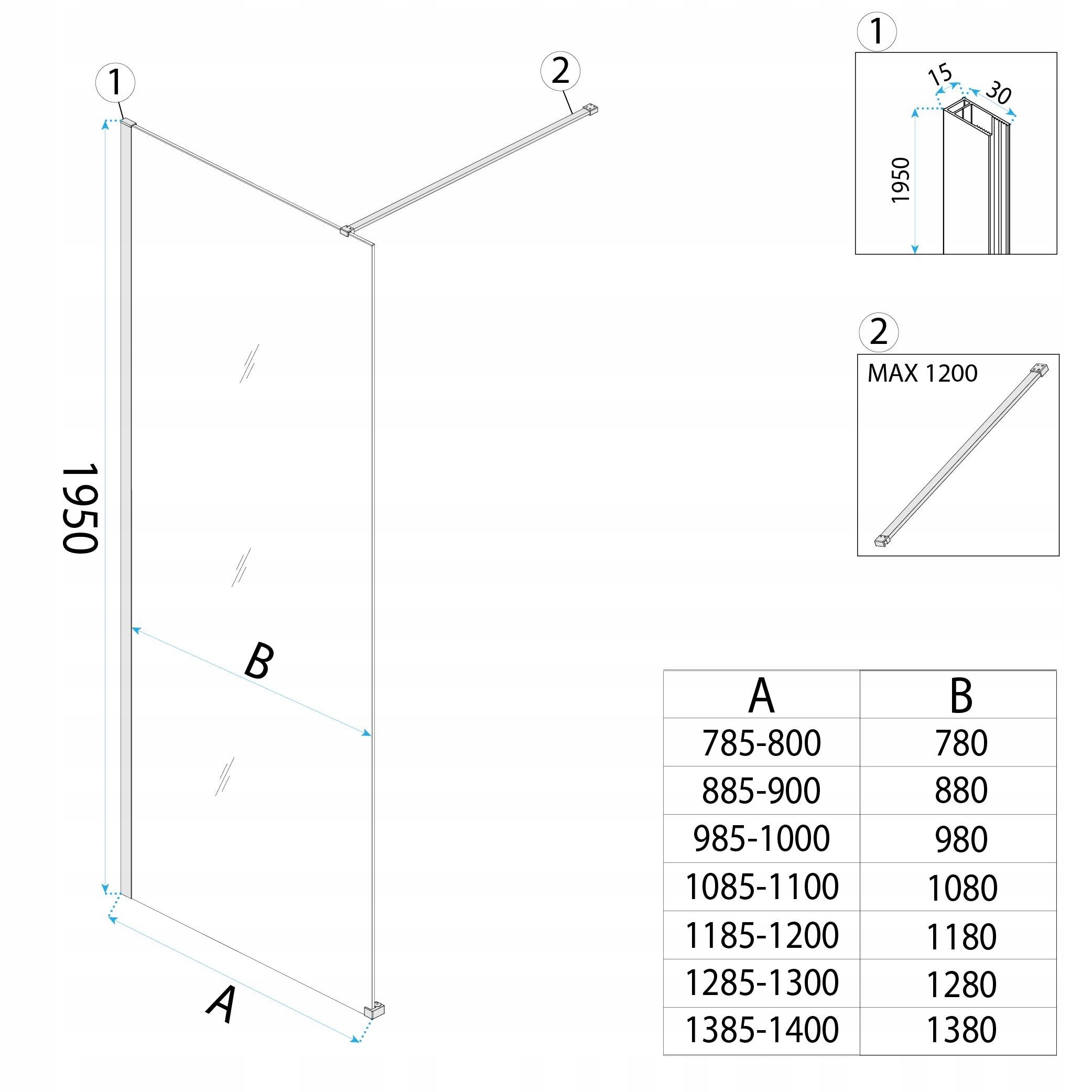 Łatwy montaż – Uniwersalne mocowanie na brodziku lub posadzce