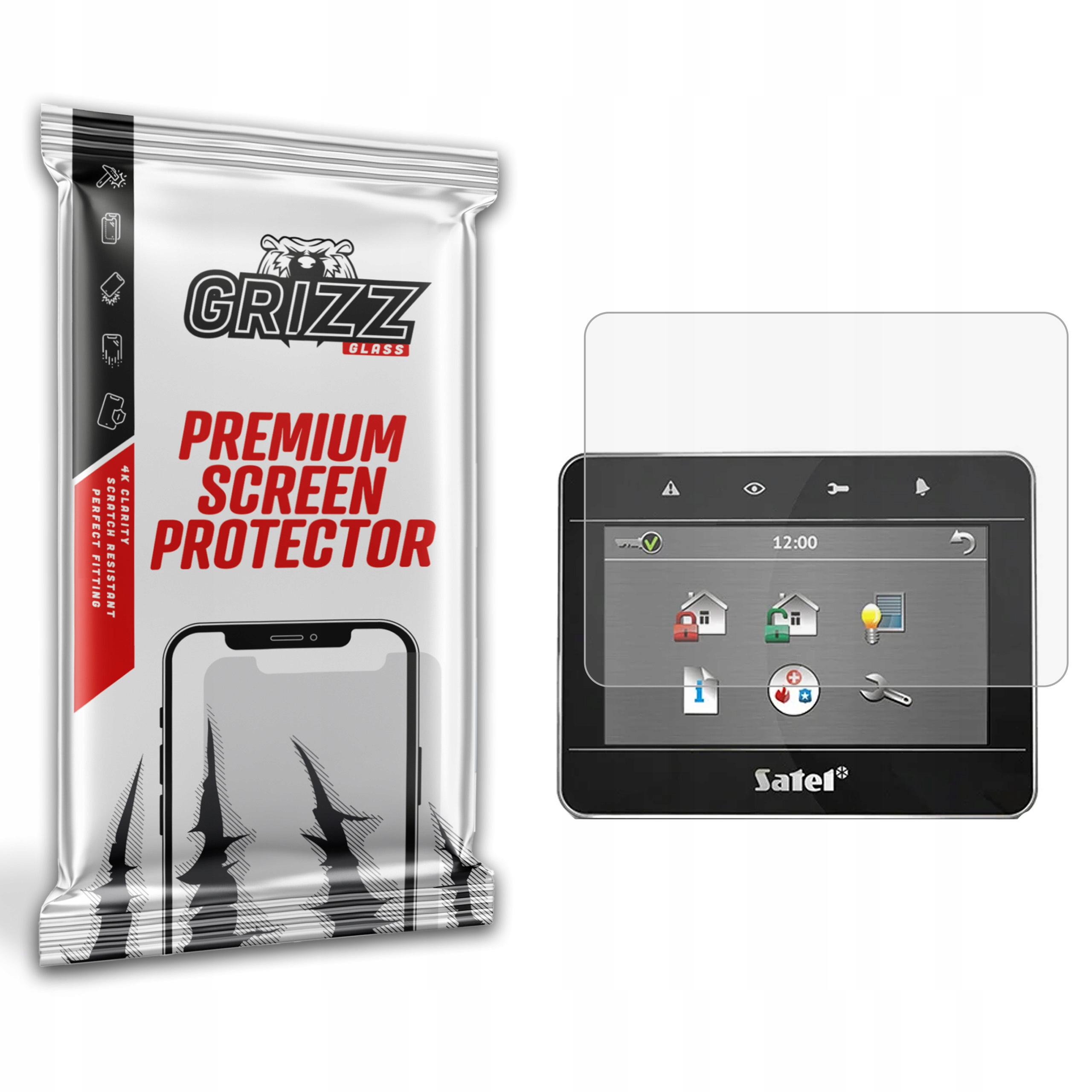 GrizzGlass Folia matowa GrizzGlass PaperScreen do manipulatora alarmowego Satel INT-TSG-BSB 4,3” – Ochrona Twojego urządzenia