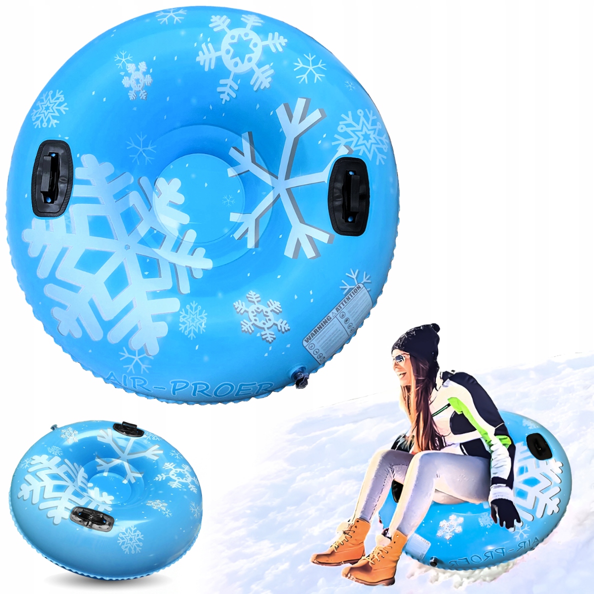 Sanki dmuchane Heckermann Niebieskie – Zimowa zabawa na świeżym powietrzu