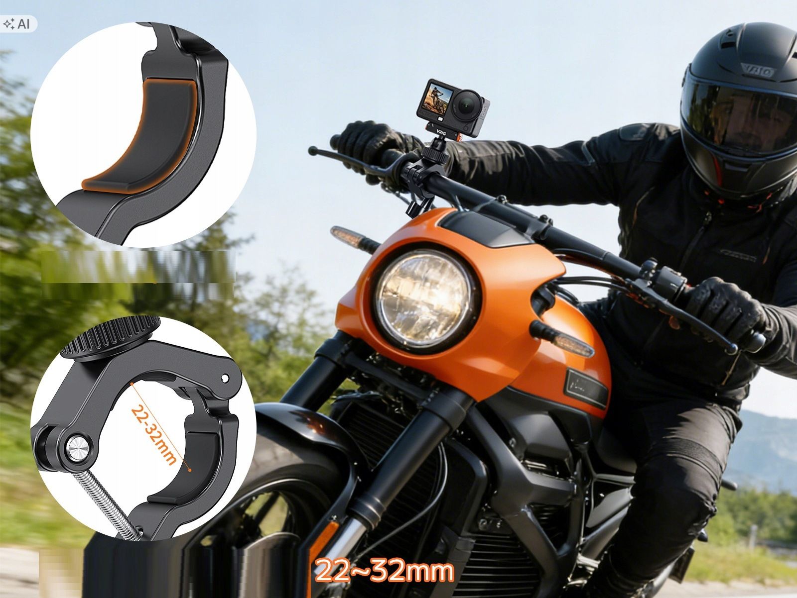 Wygodne nagrywanie podczas jazdy na rowerze, motocyklu i hulajnodze