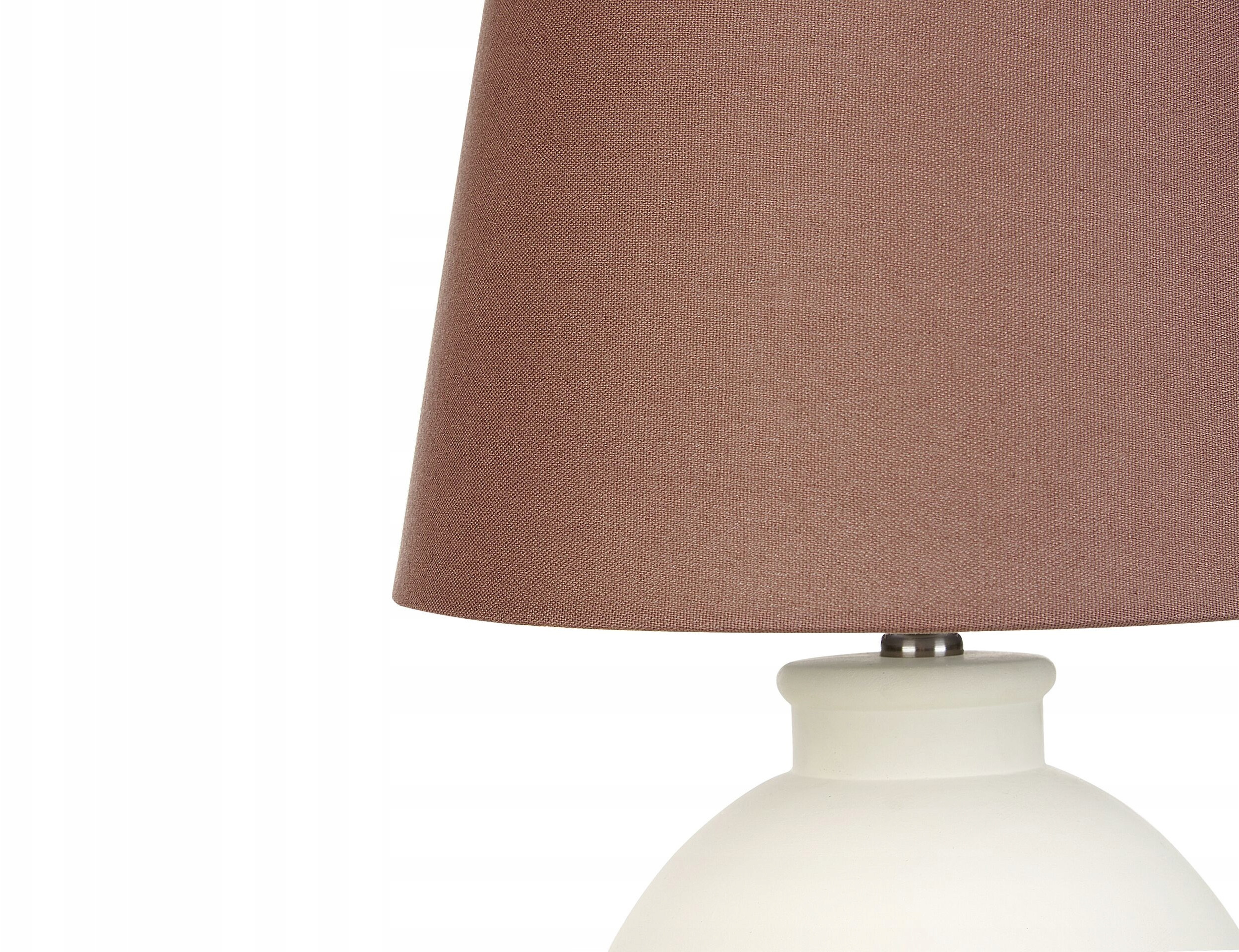 Naturalny design z ceramiczną podstawą i lnianym kloszem