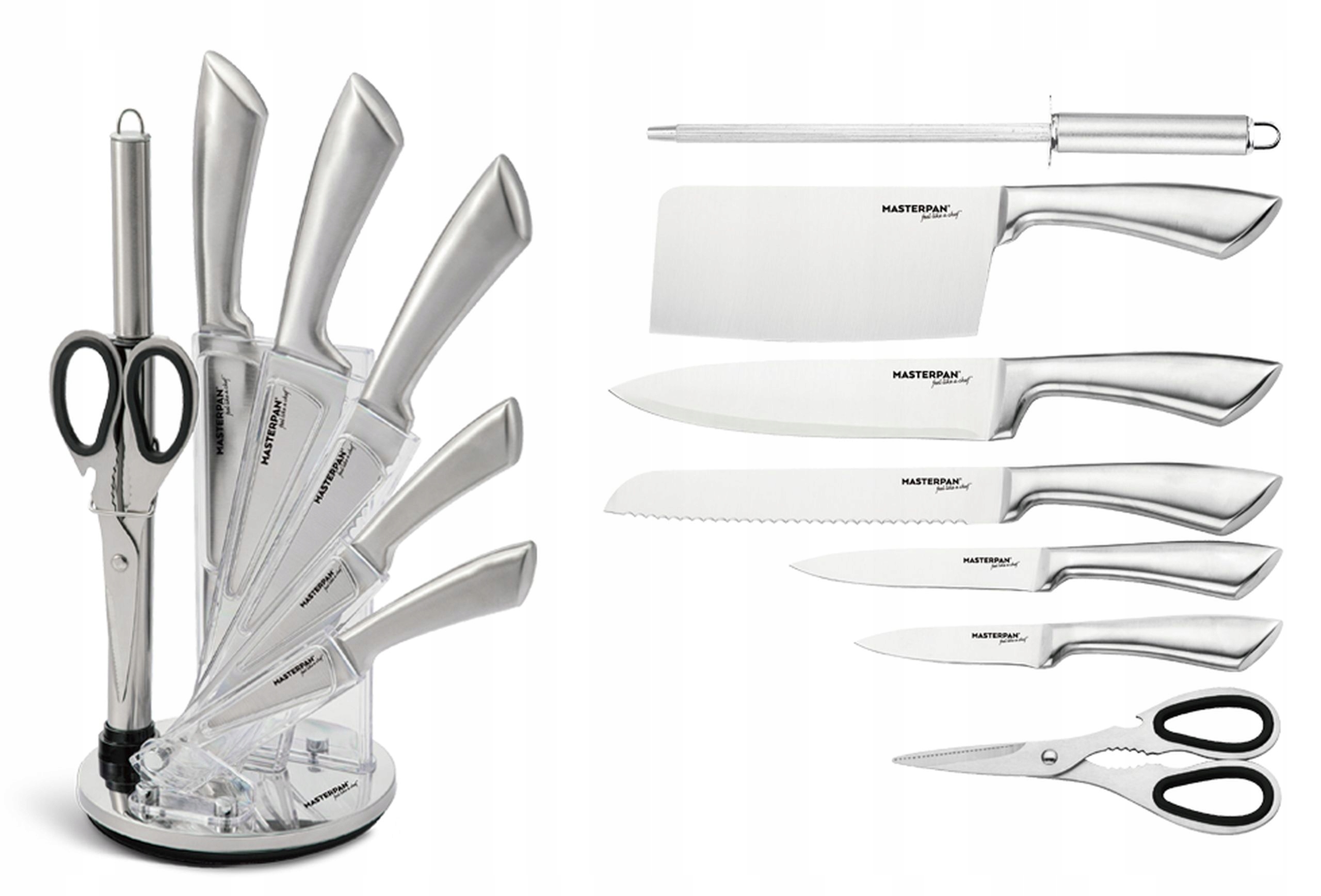 Zestaw noży kuchennych 8PCS Masterpan MP-6001 – Idealny do każdej kuchni