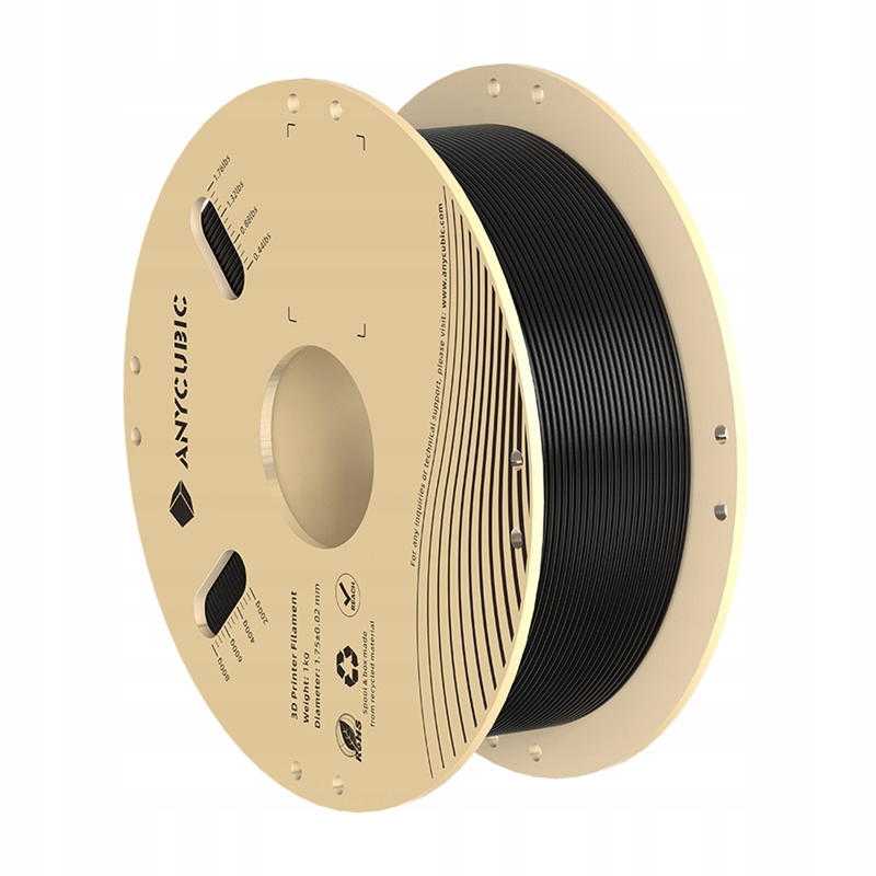 Filament PLA Anycubic 1 KG (Czarny) – Idealny wybór do druku 3D