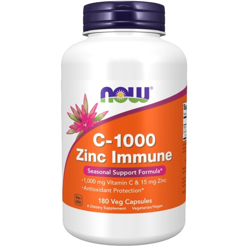 NOW FOODS C-1000 Zinc Immune – Suplement diety wspierający odporność