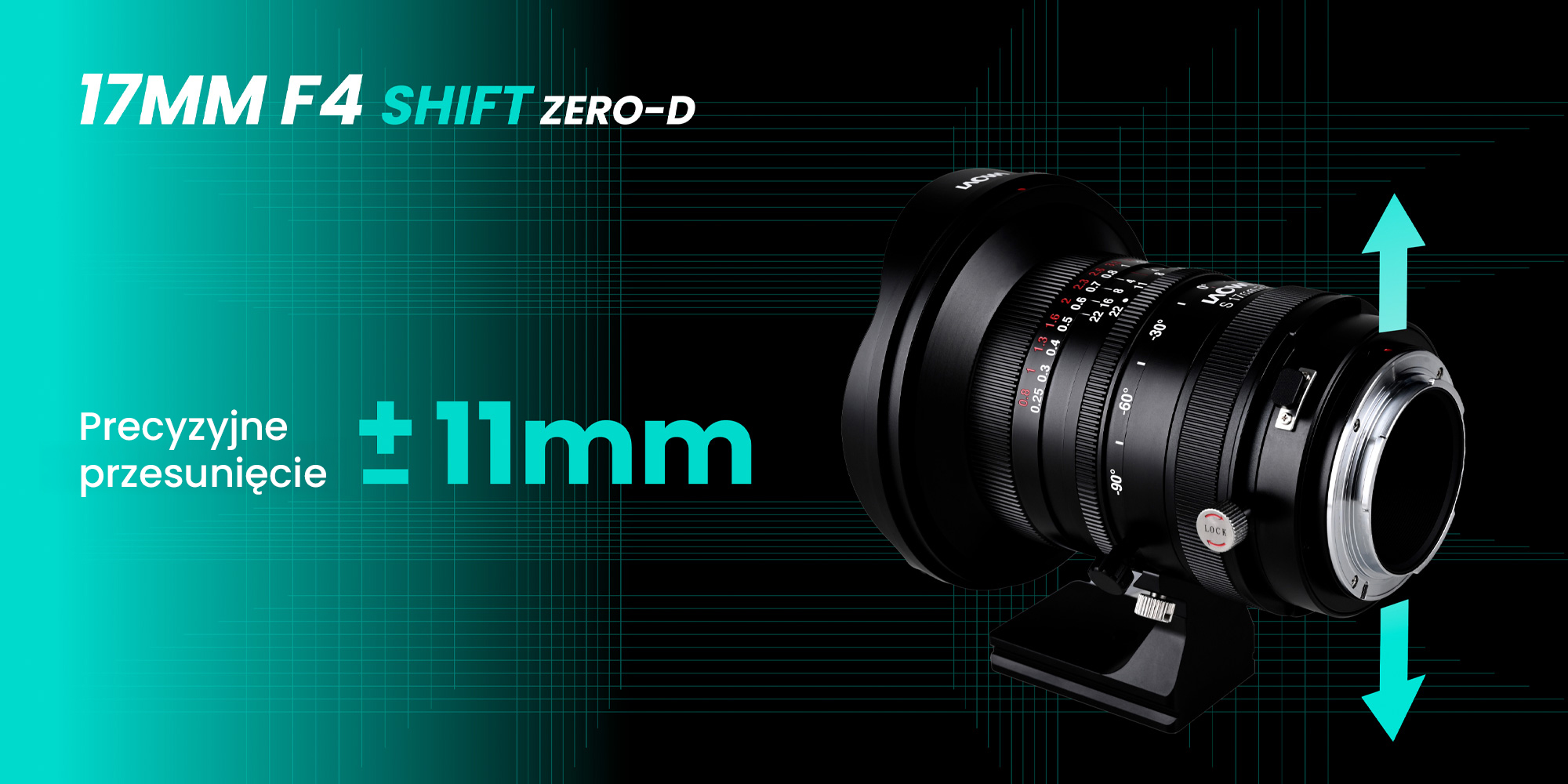 width=100% Obiektyw Laowa 17 mm f/4 Zero-D Shift do Canon RF