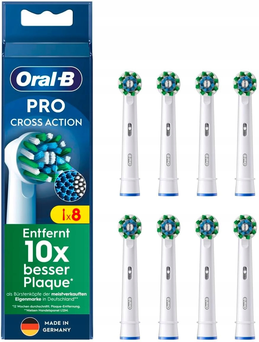 Końcówka Oral-B 860472 / 8x Cross White – Idealne czyszczenie dla Twoich zębów