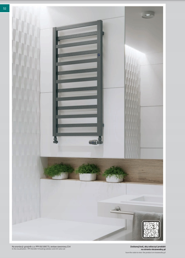 Grzejnik łazienkowy Instal-Projekt PPY-50/100 – Komfort i styl w Twojej łazience