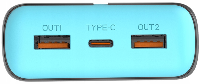 Trzy porty wyjściowe – 2x USB A i 1x USB C dla jednoczesnego ładowania