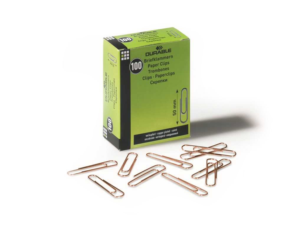 Spinacze Biurowe Durable Miedziowane 50mm – Niezawodna jakość dla Twojego biura