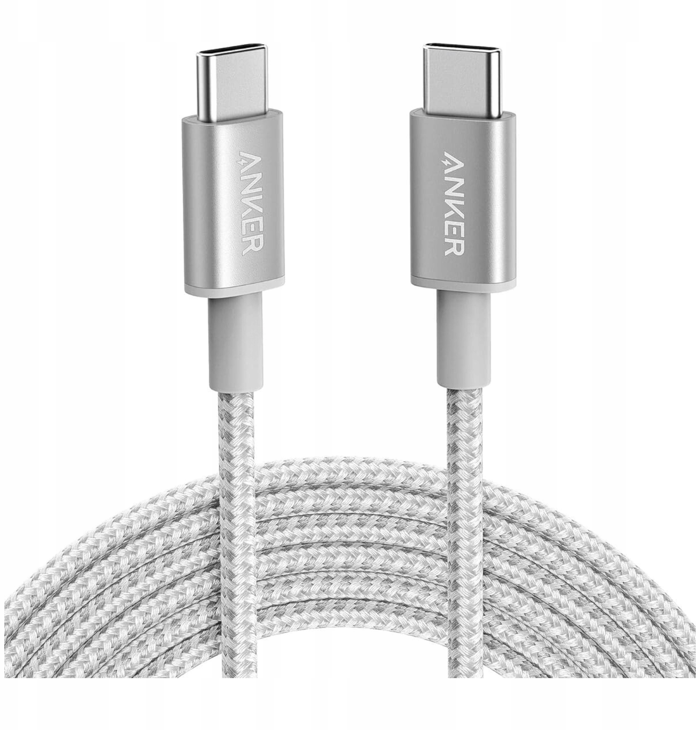 Kabel Anker 240W USB-C do USB-C 1.8m biały – Wydajność i niezawodność