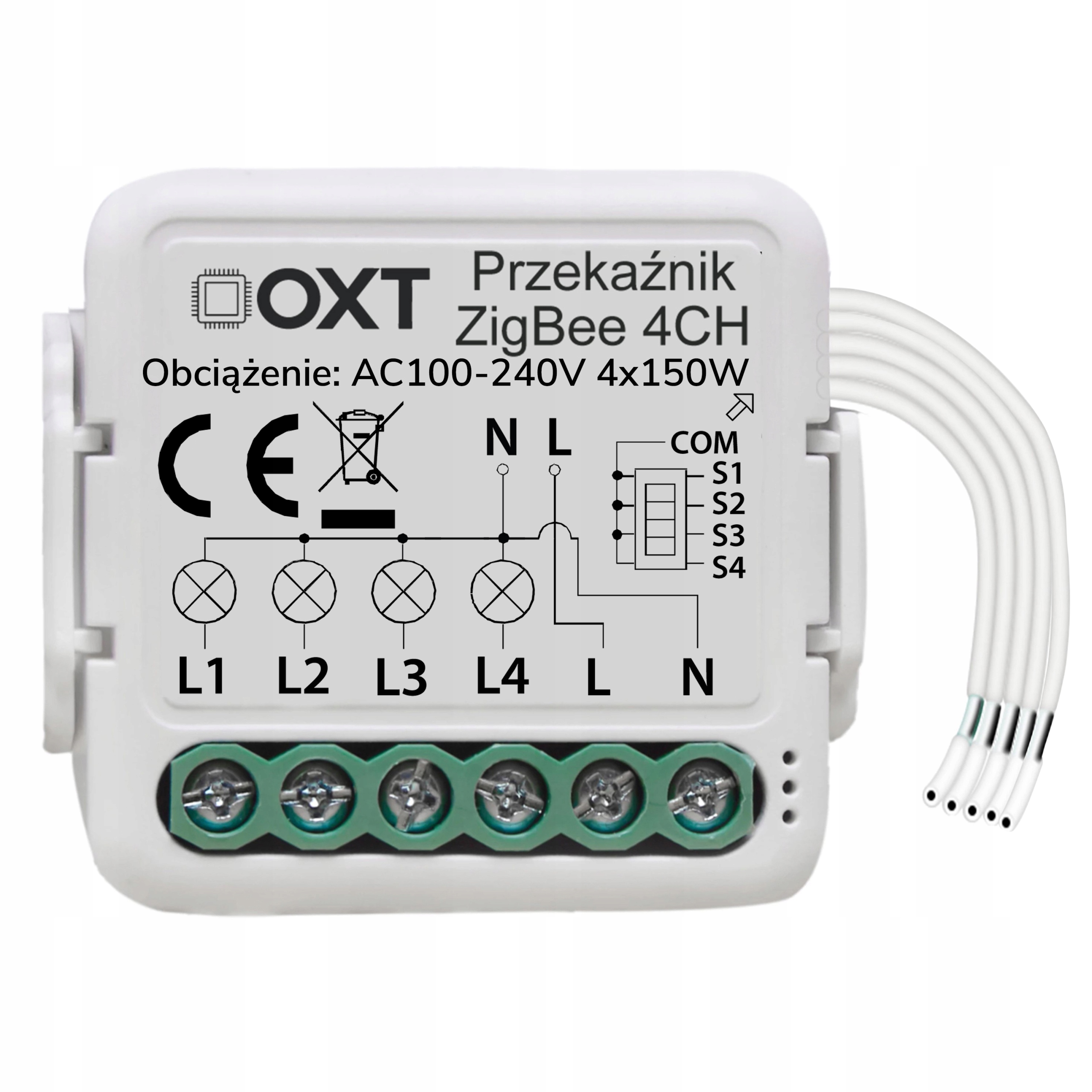 Moduł OXT mini przekaźnik 4 obwody ZigBee TUYA – Inteligentne sterowanie w Twoim domu