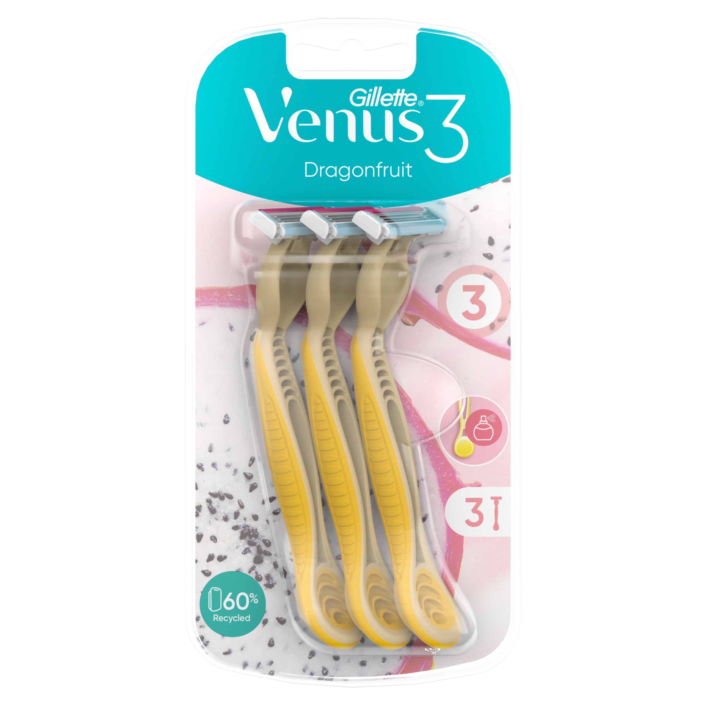 Gillette Venus3 Masz Dragonfruit – Gładkie golenie dla kobiet