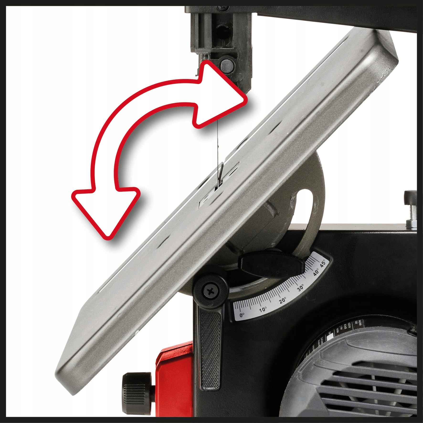 Płynne nachylenie stołu do cięcia ukośnego