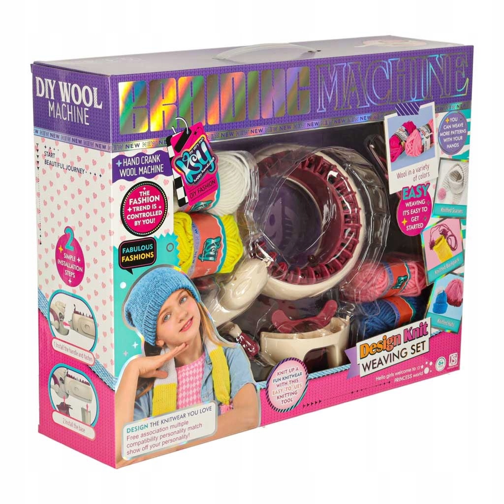 Zestaw do szycia z różnorodnymi kolorami włóczek