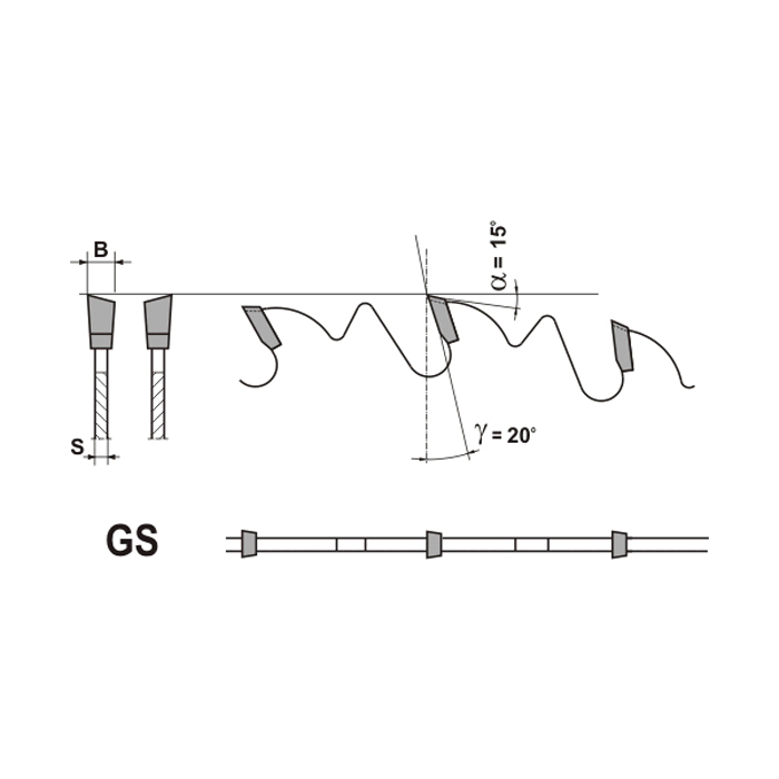 Cechy konstrukcyjne piły z kompensującymi szczelinami
