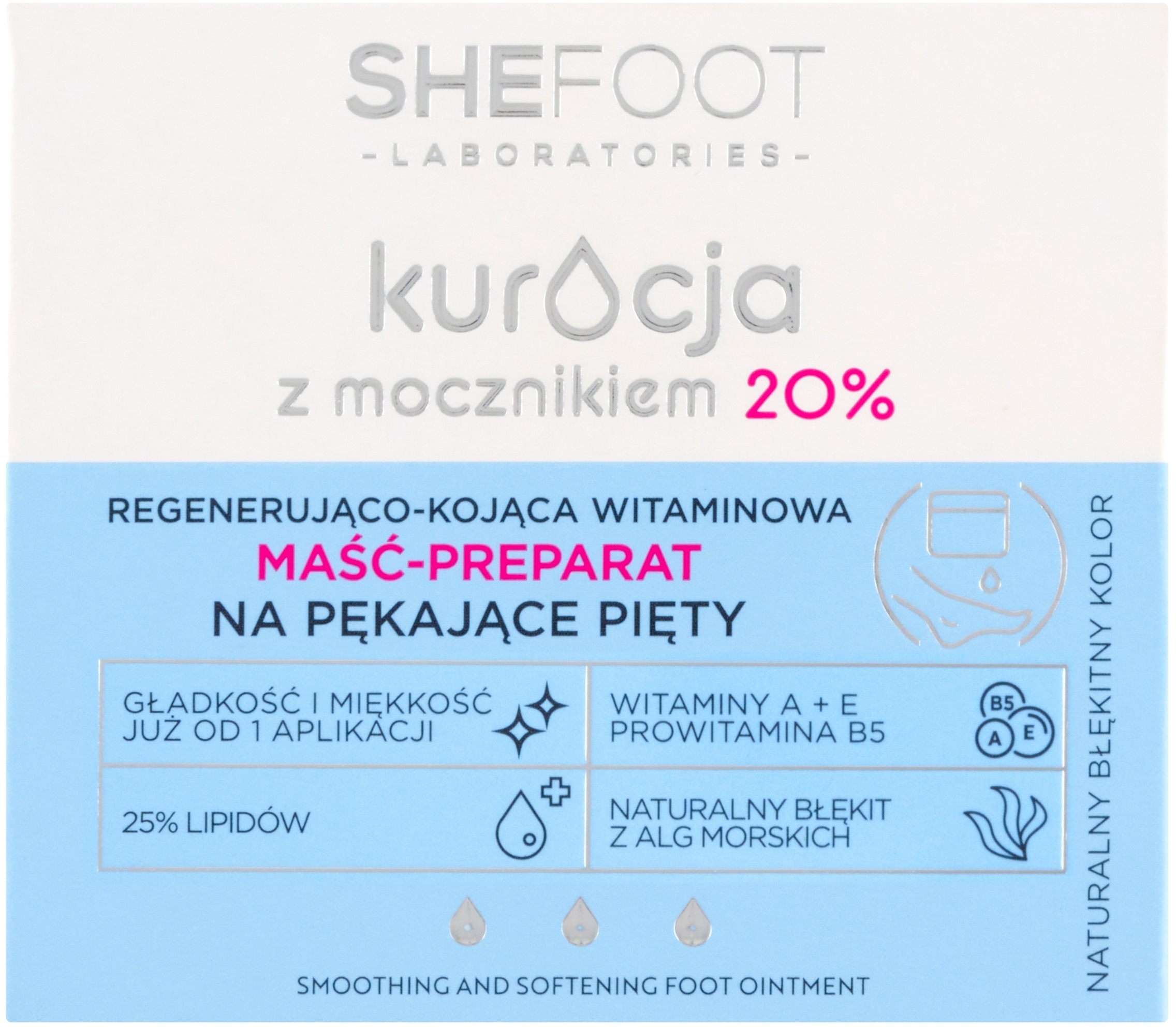Regenerująco-kojącą witaminową maść-preparat na pękające pięty z mocznikiem 20% – Twoje stopy w najlepszej formie