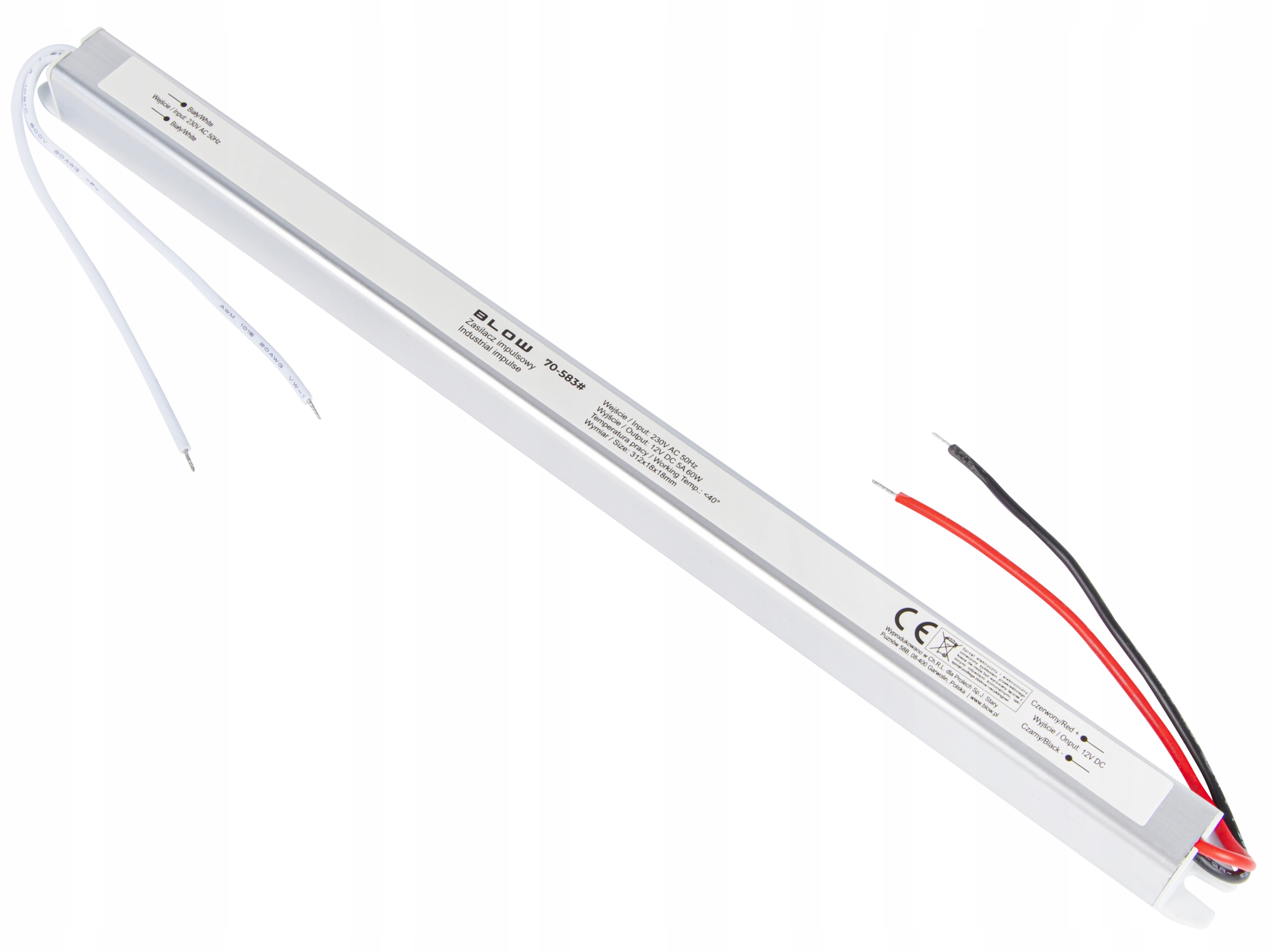 Zasilacz impulsowy 12V/5A 60W SLIM – Idealne rozwiązanie dla technologii LED