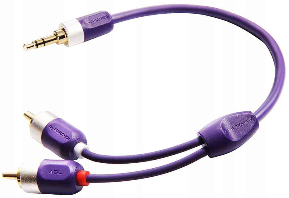 Kabel Jack 3.5mm - RCA (Cinch) x2 1.2m fioletowy – Doskonała jakość dźwięku w Twoim systemie audio