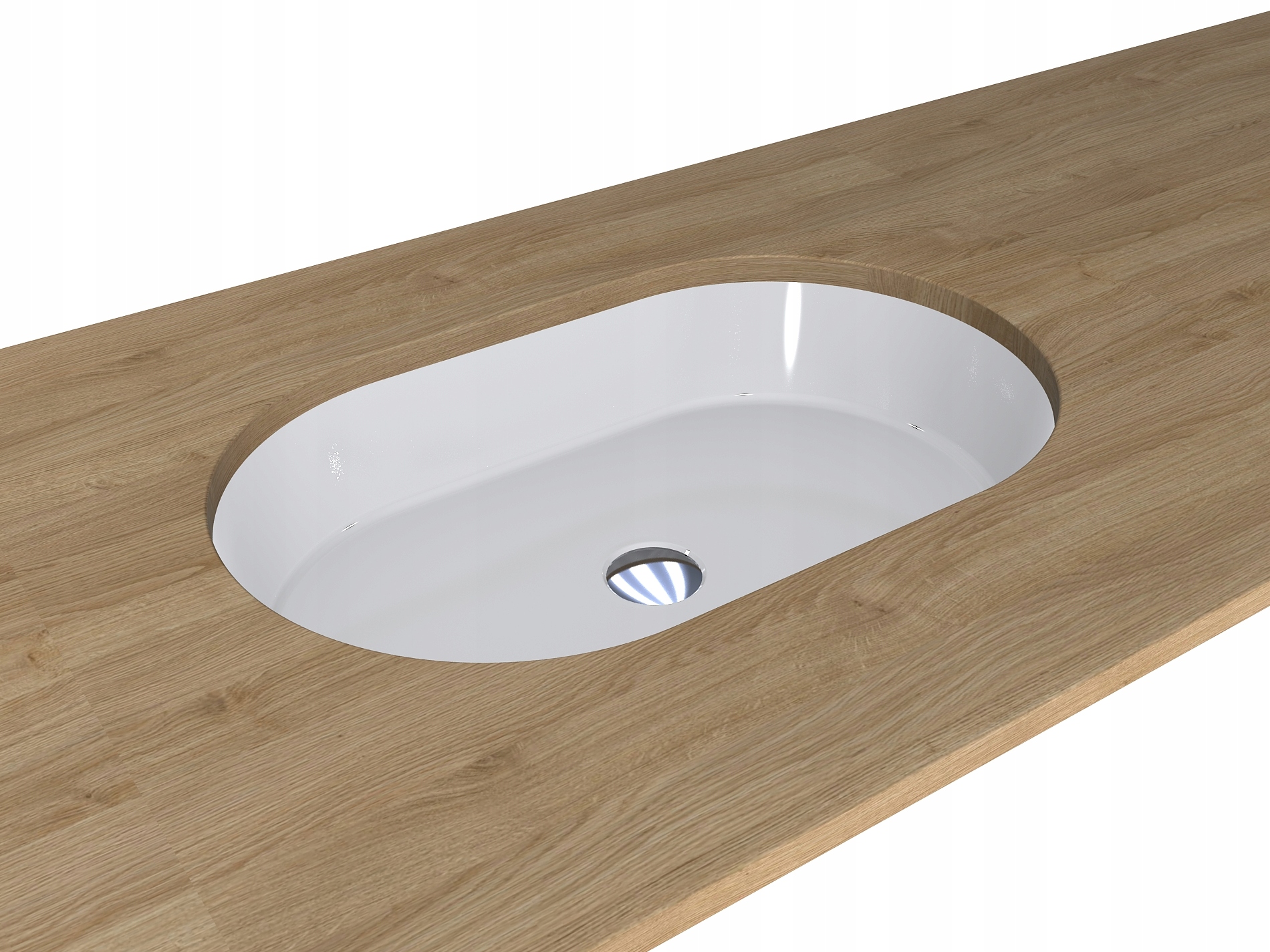 Umywalka Miraggio – Owalna umywalka podblatowa 55 x 35 cm