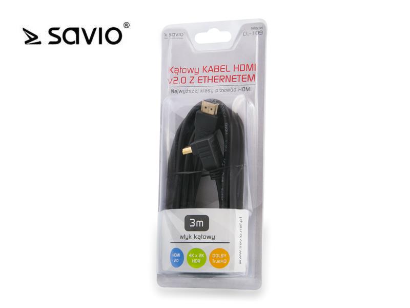 Kabel HDMI - HDMI 3m czarny (CL-109) – Wysoka jakość połączenia