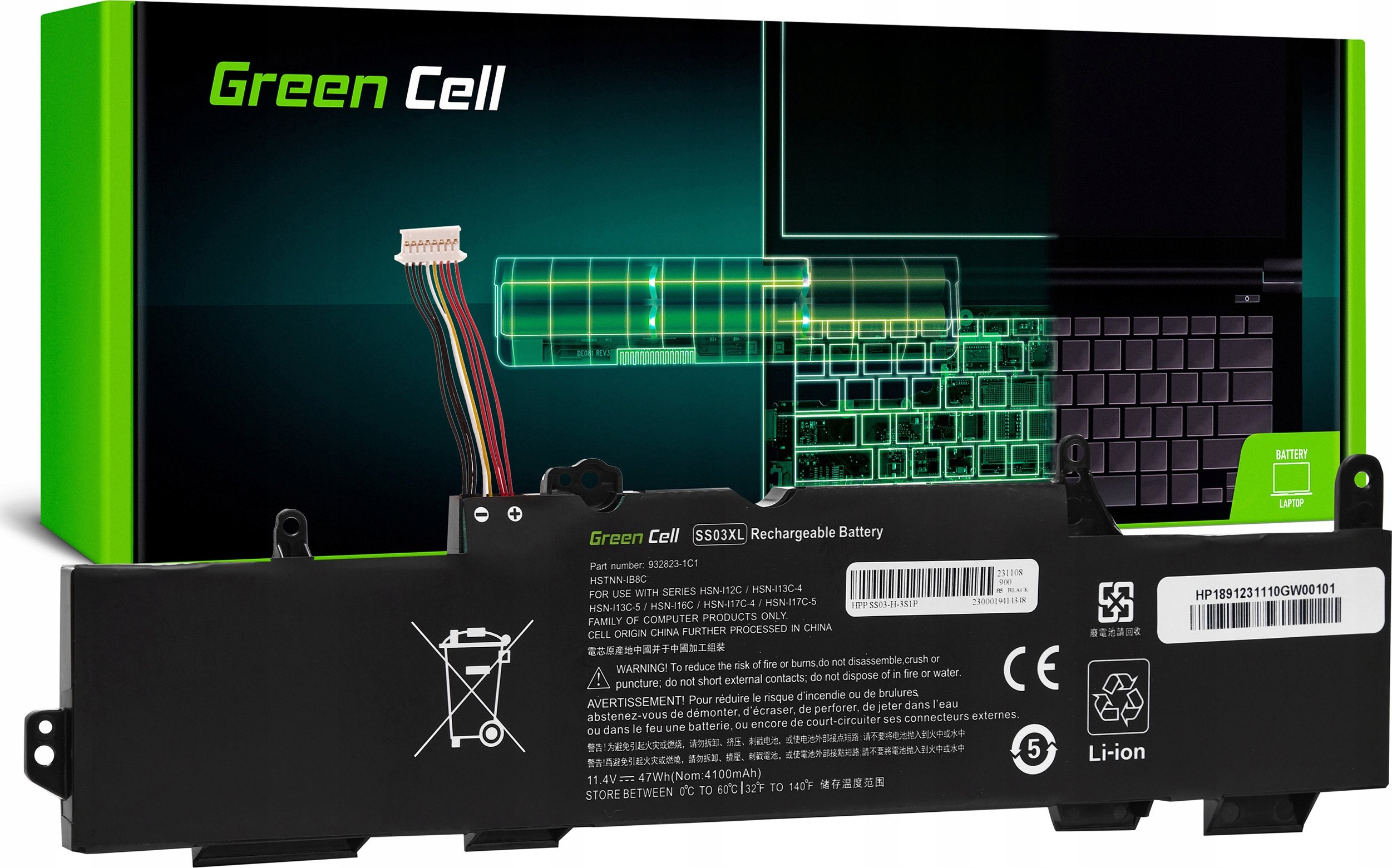 Bateria Green Cell SS03XL do laptopów HP – Wydajność i niezawodność