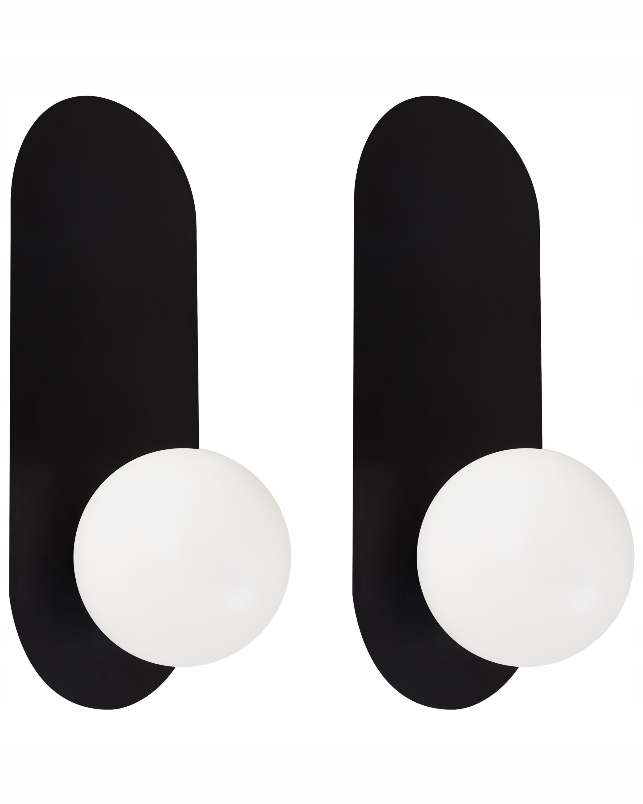 Zestaw 2 lamp ściennych LEISI czarny – Elegancja i styl w Twoim wnętrzu