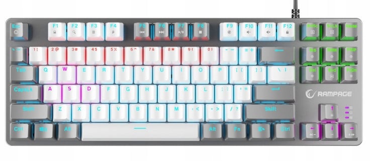 Klawiatura gamingowa mechaniczna Snug RGB KRGD Red biało-szara – Idealna do gier