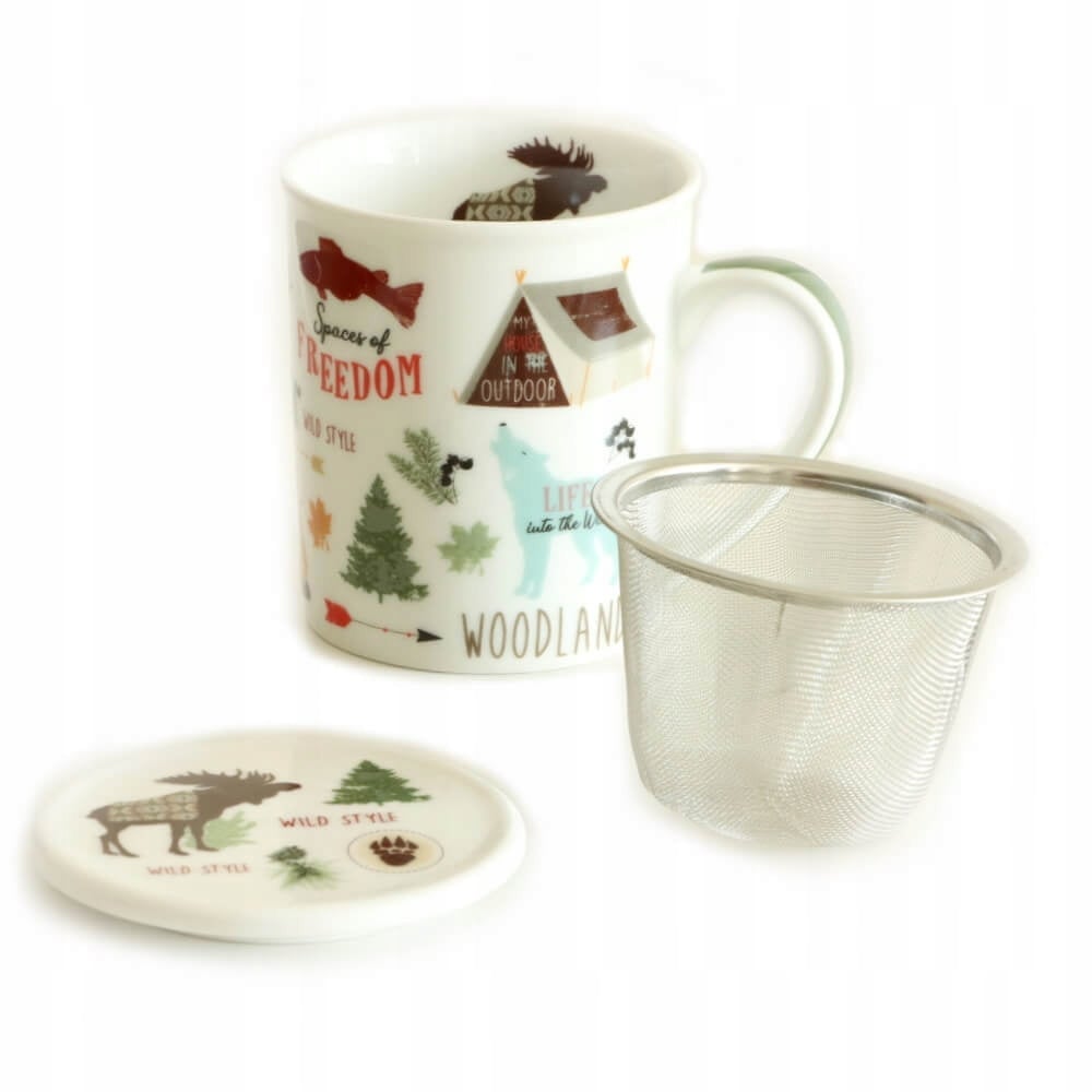 Dziki kubek na herbatę WOODLAND porcelana 250ml Technika wykonania inny
