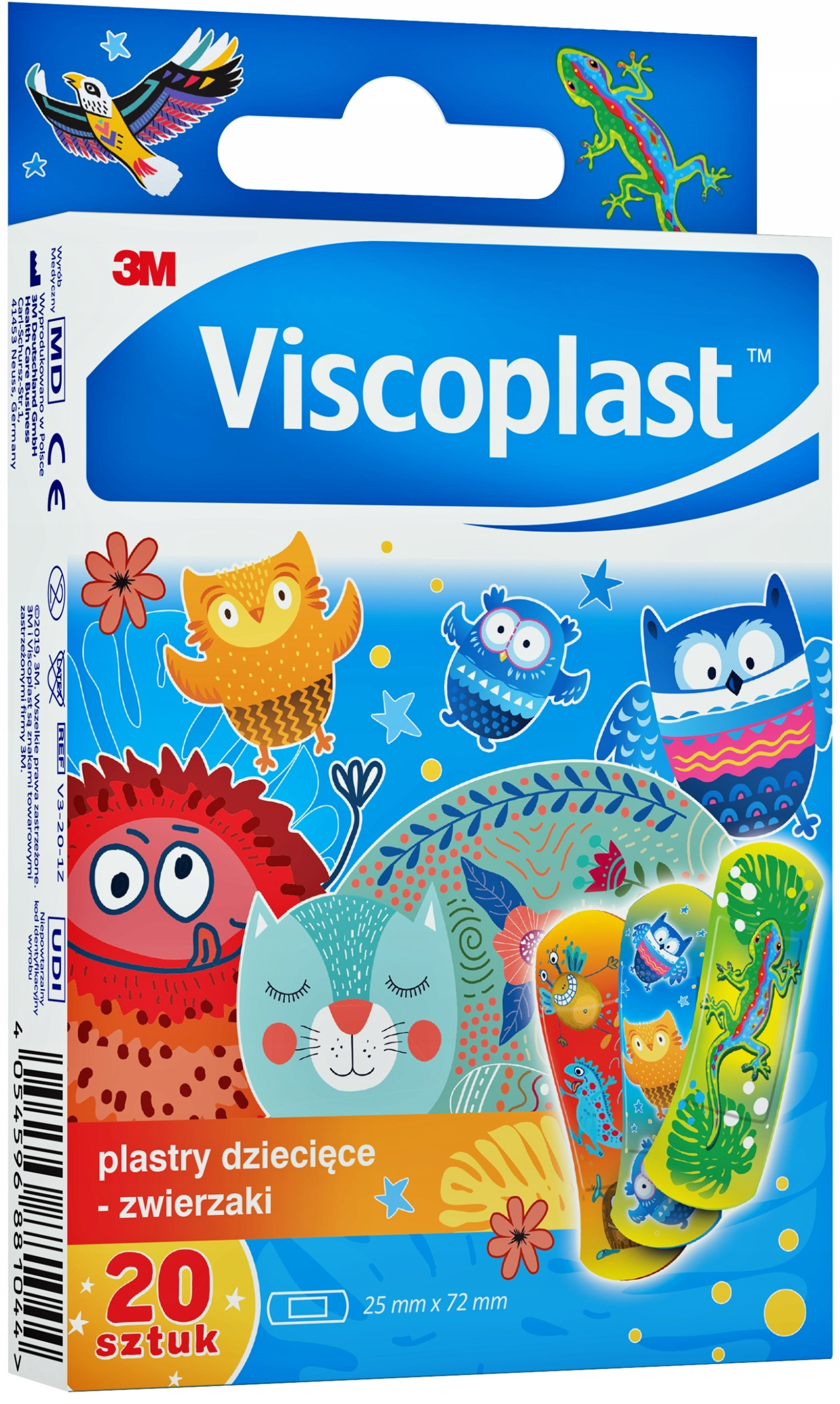 Plastry dziecięce VISCOPLAST Zwierzęta – Kolorowe i przyjazne dla dzieci