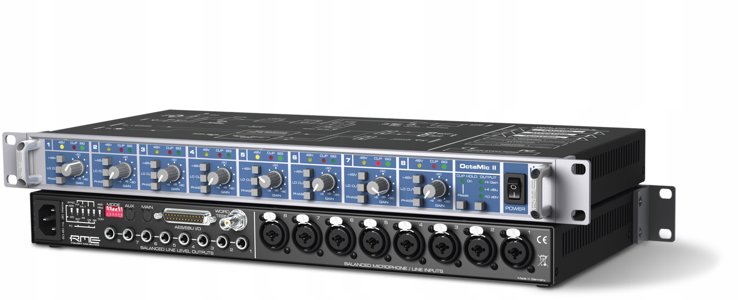 RME Octamic II – Profesjonalny 8-kanałowy przedwzmacniacz mikrofonowy z ADAT