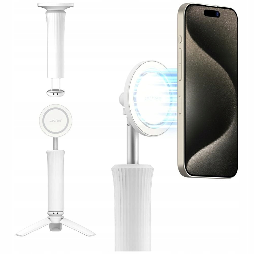 Selfie Stick Araree Magfie Pod Lite Tripod MagSafe biały – Twój idealny towarzysz do selfie