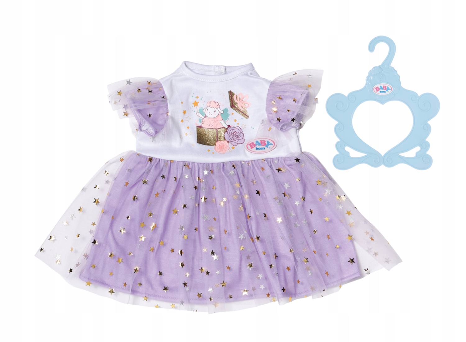 BABY born - Liliowa sukienka tutu dla lalki 43 cm