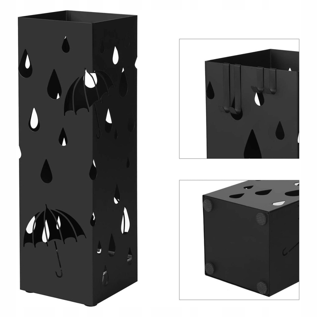 Praktyczne rozwiązania: ociekacz i haki na parasole