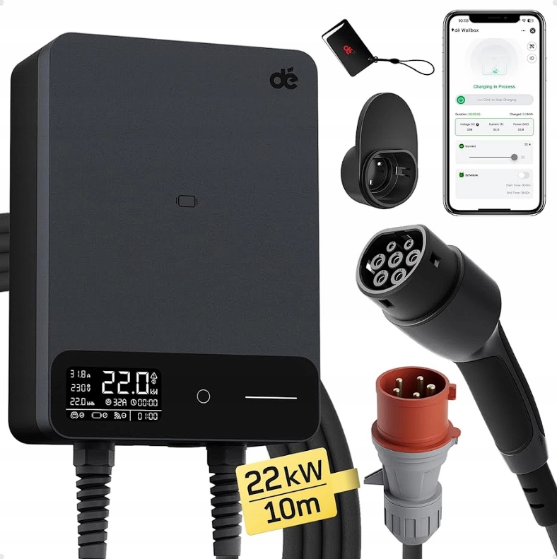 Kluczowe cechy ładowarki wallbox d EV 22kW