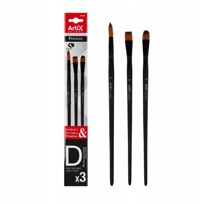 Zestaw pędzli syntetycznych Artix – Wysoka jakość i precyzja