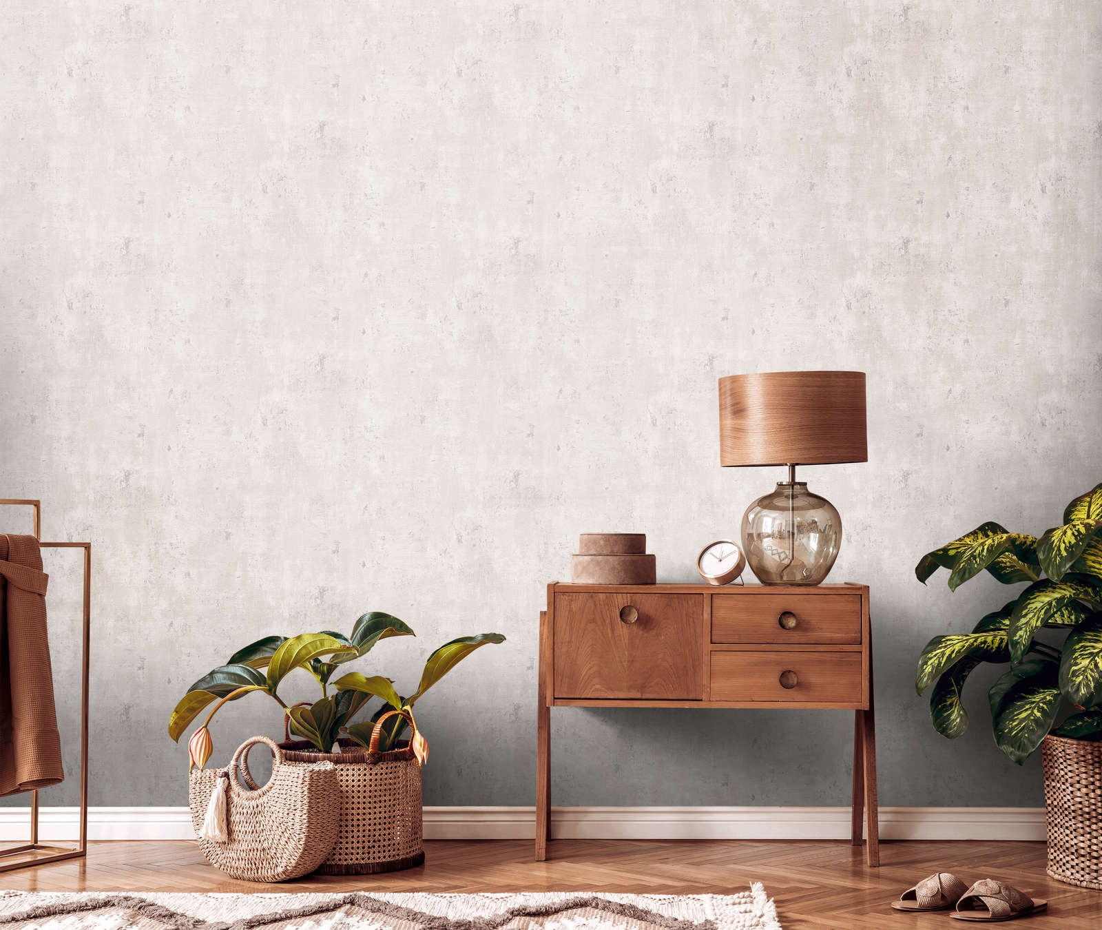 Tapeta WALLPAPER 396706 GREY PLASTER – Nowoczesny design dla Twojego wnętrza