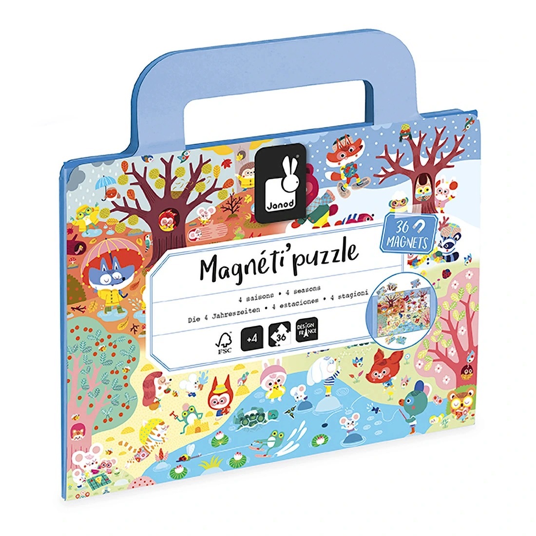 4 pory roku Magneti'puzzles 36el. – Zabawka edukacyjna dla dzieci